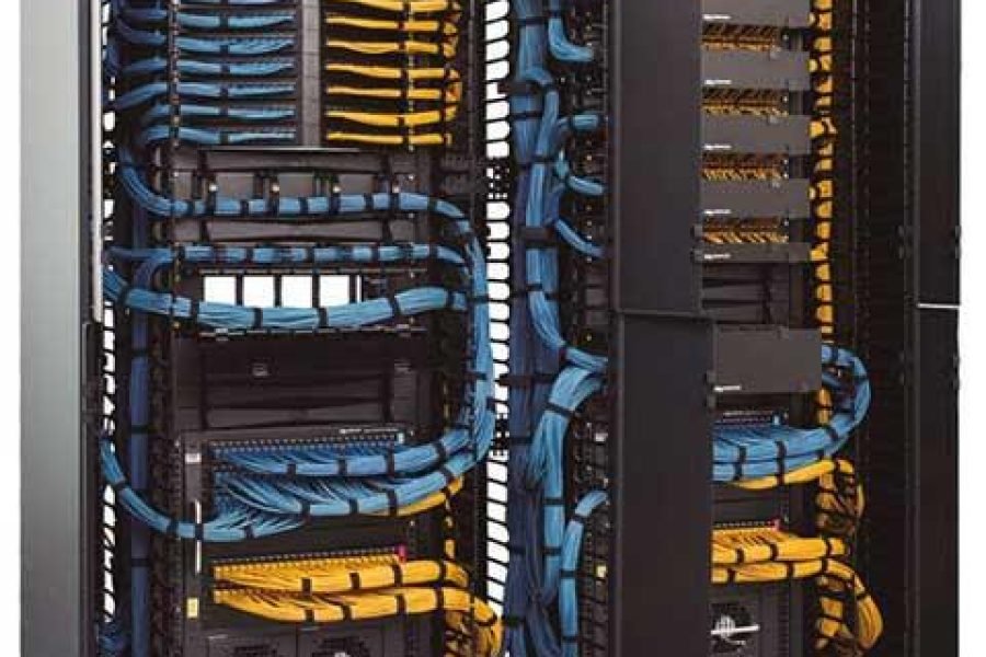 Fiber optic rack cabinets assembled in-house by Synergy Integrator Consultants